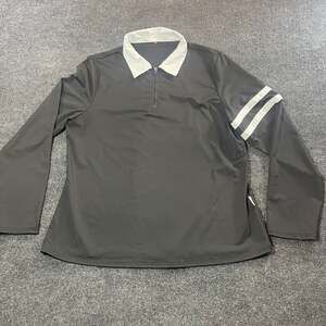 Soneven Black Long-Sleeve Classic Quarter-Zip Golf Polo Top Size XL